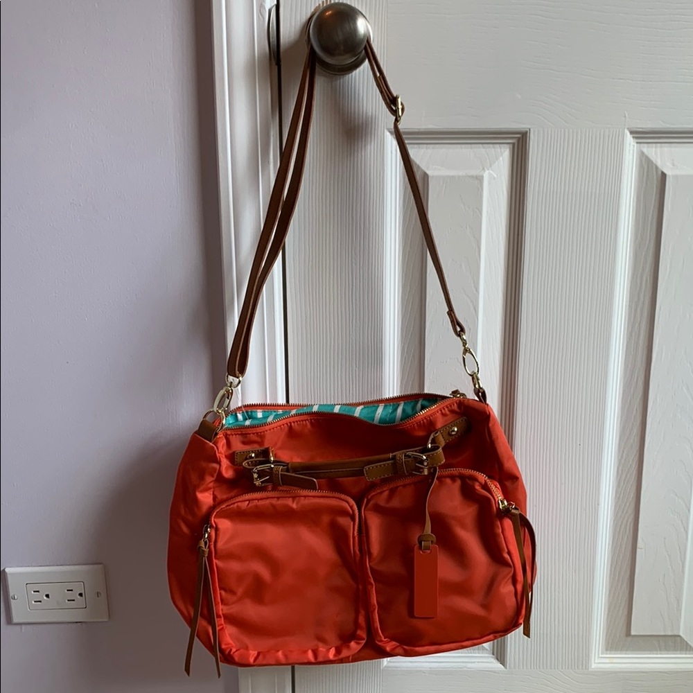 Steven By Steve Madden Orange Brown Shoulder Bag Practical Design